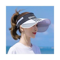 여성모자 여성용 선 바이저 스포츠 프린트 여름 태양 모자 와이드, ONE SIZE, 5