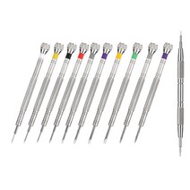 10PCS 전문 시계 제조 업체 스크루 드라이버 + 스프링 바 도구 수리 안경 수리를위한, 한개옵션0