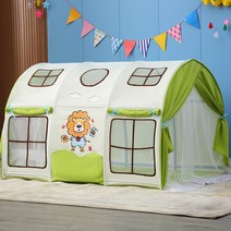 2층 침대 난방 텐트 2섹션 벙커침대텐트 이케아쿠라 아이방꾸미기, LittleLionNo.6[메쉬포함]