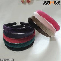 [크림소스] 벨벳 1.5cm 민자 헤어밴드 얇은 머리띠 (HRBDoy_0089)