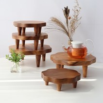 레인트리 원목 연화반 차탁 미니 다과상 나무 소반, 연화반차탁 250