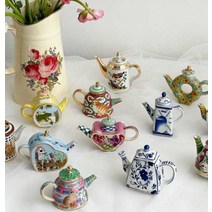 미니티포트 차주전자 도자기 앤틱 티팟 인테리어 장식, T