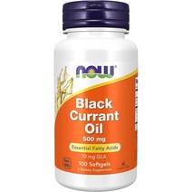 필수지방산 NOW Supplements Black Currant Oil 500 mg with 70mg of GLA (Gamma-Linolenic Acid) 100 Softgel, 100 Count (Pack of 1)