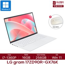 LG전자 2023 그램 17인치 WIN11 인텔 i7 13세대 16GB 256GB 한컴오피스, 17ZD90R-GX76K WIN11, WIN11 Home, 코어i7, 화이트