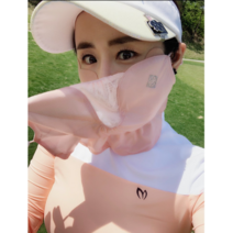 휴스토니 자외선 C4 자외선차단골프쿨마스크여름마스크, 블랙