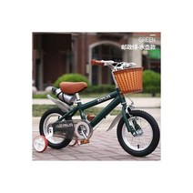 빠른 해외직구 OUTUP 어린이 자전거 영국 레트로 3 ~ 8 세 남아 및 여아 유모차 12 인치 14 18 인치, green kettle_14 inch