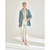 [LF] 닥스 여성 21SS 닥스 여성 DLCO1BH15E2 그린 단색 면혼방 하프코트