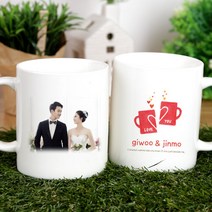 커플디자인6 머그컵 주문 제작 소량 굿즈 어린이집 생일 돌잔치 결혼식 답례품 부모님 생신선물 자취 집들이 신혼 만들기 만원이하 의미있는 이쁜 컵 세트 포토컵 사진컵