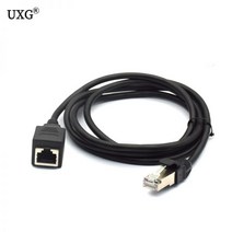 남성-여성 RJ45 이더넷 인터넷 네트워크 LAN 연장 코드 노트북 PC ADSL 모뎀 라우터 차폐 케이블 0.3m 100cm, 검은색_0.3m