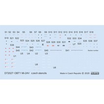 에듀아르도 172 Mi-24V 데이터 스텐실 체코어(즈베즈다용) 프라모델용 데칼 EDUD72027