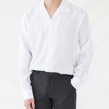 [맨드리]썸 베이직 오픈카라 셔츠
