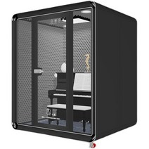 방음부스 가정용 피아노 보컬 노래방 공부 피아노연습실, 화이트 180x150x220