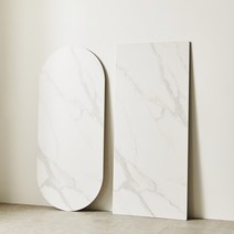 제이픽스 포세린 통 세라믹 반타원 타원형 식탁 테이블 교체 상판, 사각형, 마블