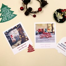 폴라로이드형 크리스마스 엽서 2종 세트