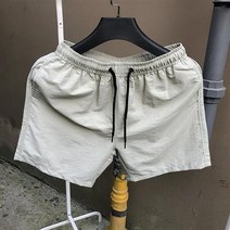 쿼터 팬츠 남한국판 3부 속건 반바지 캔디 컬러 루즈핏 얇은 스포츠 반바지 러쉬
