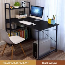 컴퓨터 책상 노트북 선반 서랍과 테이블 학습 테이블을 작성 큰 나무 사무실 PC 노트북 워크 스테이션 홈 게임 데스크, CHINA|B Black 115cm, 6.B Black 115cm