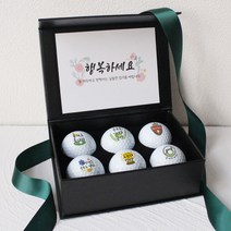 세트 골프공 6구 선물포장 자체제작 커스텀감성 기념일 생일 선물 스승의날 어버이날, C타입, 무지볼