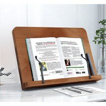 단단한 6단 각도조절 대나무 독서대(28x20cm) 바른 자세 편안한 시야 집중력 향상 책 아이패드 노트북 거치 OK