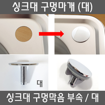 the크린주방 싱크대 구멍마개 정수기 구멍, 1개, 2 구멍마개(스텐) (대)
