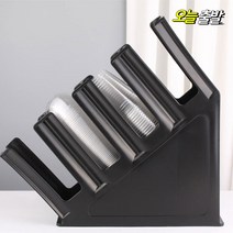 커빙 카페 테이크아웃컵 일회용컵 종이컵거치대 뚜껑 정리대 사선 4구 컵홀더 디스펜서