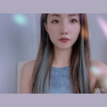 시나몬걸 솜브레 컬러 헤어피스 2p 세트 붙임머리 애쉬 부분가발 똑딱이, 2매입, A3-블루(2p)