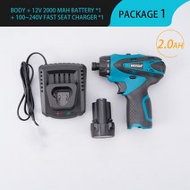 전동드릴 충전드릴 전동드라이버 무선 12V 무선 전기 임팩트 드릴 듀얼 스피드 해머 드라이버 스크루 리튬, 02 1Battery 1Charger_01 미국