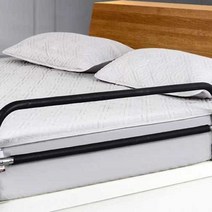 침대 접이식 난간대 설치 한면 가드 안전바, 블랙 110cm 길이팔걸이높이 35cm