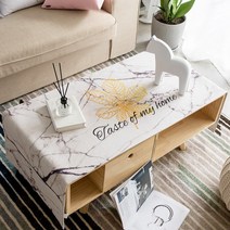 명품 식탁보 모던 미니멀 테이블보 코튼 린넨 Yinshang, 【보통면과 린넨】 50 * 160cm, 금박 대리석 커피 용 탁자 피복
