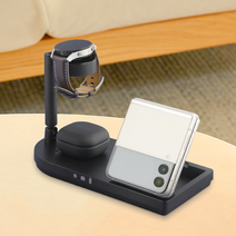 디큐브 4in1 고속 무선충전기, 블랙(갤럭시전용)