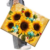 FASEN 액자 보석십자수 캔버스형 DIY 키트 40 x 50 cm, 1세트, FAN33.행운의 해바라기1