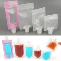 투명 슬림 핸드크림 공병 여행용 샴푸 통 로션 휴대용 파운데이션 다용도 깔끔 튜브 스킨 기내용 샘플 튜브형 토너 화장품 소분 용기 멀티 케이스 공용기 리필 파우치 6종, 90ml 일자형 핑크