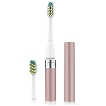 Voom Sonic Go 1 시리즈 배터리 작동 전동 칫솔 치과 전문의 권장 휴대용 구강 관리 2분 타이머 경량 디자인 소프트 듀퐁 나일론 칫솔모 핑크, Metallic Rose