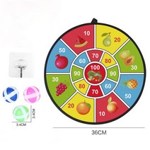 ANKRIC 어린이 다트 점수판소프트 안전다트 찍찍이 3P, 과일형+공3개+벽걸이