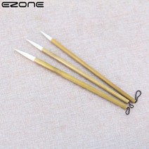 중국 서예 붓 ezone 1pcs 염소 머리 쓰기 브러시 대나무 수채화 그림 후크 라인, s