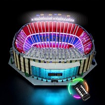 ANGFJ LED 조명 키트 캠프 NOU FC 바르셀로나 조명 세트 레고 10284와 호환 (레고 세트 미포함) (RC 버전)