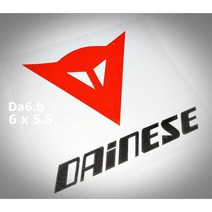 다이네즈 Dainese 오토바이 반사 데칼 스티커, Da6_Red/Black, 1개