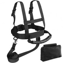 스키캐리어벨트 핸들 캐리어 스트랩 휴대용견인 하네스 로프가 있는 어린이 스키 안전 훈련 벨트 체스트, 02 with Bag