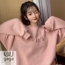 유유가가 여성 루즈핏 자수 맨투맨