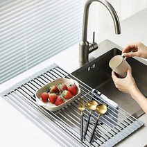 실리콘 싱크대롤매트 식기건조대 컵건조대 롤싱크대