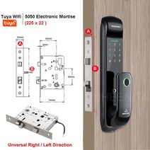 유리문도어락 출결관리 지문인식 강화도어도어락 ttlock app smart door lock bluetooth tuya wifi smart card fechadura home, 225x22