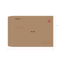 봉투를만드는사람들 우편 각대봉투 크라프트 제비 9절 100p, B5, 3개