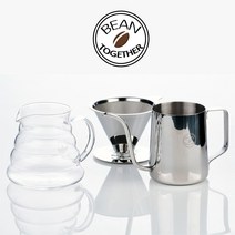 빈투게더 핸드드립 커피 드립 셋트 600ml (1~4인용), 드리퍼 서버 주전자 3가지구성
