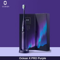 건강치아 -X 프로 소닉 전동 칫솔 IPX7 고속 충전 앱 연결 터치 스크린 브러시, 협력사, 보라색