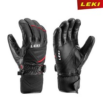 레키 그리핀 턴 S 보아 블랙/레드 스키장갑 + 장갑파우치