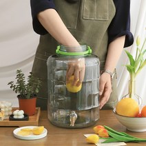 유리 수도꼭지 효소병 과실주병 담금주병 5L-15L, 디스펜서 효소병 12L, 1개
