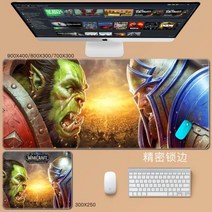 World of Warcraft 와우 WOW 마우스 패드 장패드 게임 캐릭터 키보드 테이블 패드, 37_700x300mm | 4mm