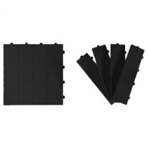 베란다 바닥 인테리어 조립식 데크타일 9P 소음차단 다용도실 바닥재 테크