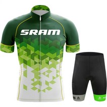 싸이클복 자전거 유니폼 기모싸이클복2023 SRAM 프로 팀 사이클링 저지 세트 남성 여름 자전거 반바지 의류