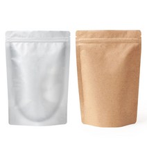 크라프트 은박 스탠딩 지퍼백 파우치 50p, 쿠팡 우리지퍼백_(은박코팅 중 50p), 쿠팡 본상품선택