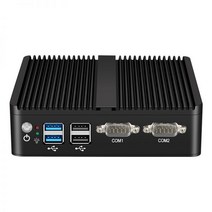 미니컴퓨터 팬리스 미니 PC IPC 인텔 셀러론 J4125 듀얼 기가비트 이더넷 RS232 HDMI VGA WiFi 4G 4xUSB 지원 윈도우 리눅스, NO RAM NO SSD NoWiFi, Intel Celeron J4125